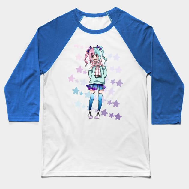 Harajuku girl vol.1 Baseball T-Shirt by MitsukiHayashi